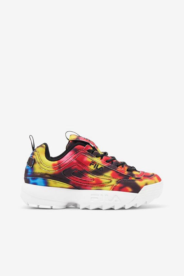 Fila Disruptor 2 Dark Tie Dye Women's Sneakers - Black/Multicolor/White,NZ 391-9718